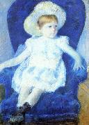 Mary Cassatt Elsie in a Blue Chair oil painting on canvas